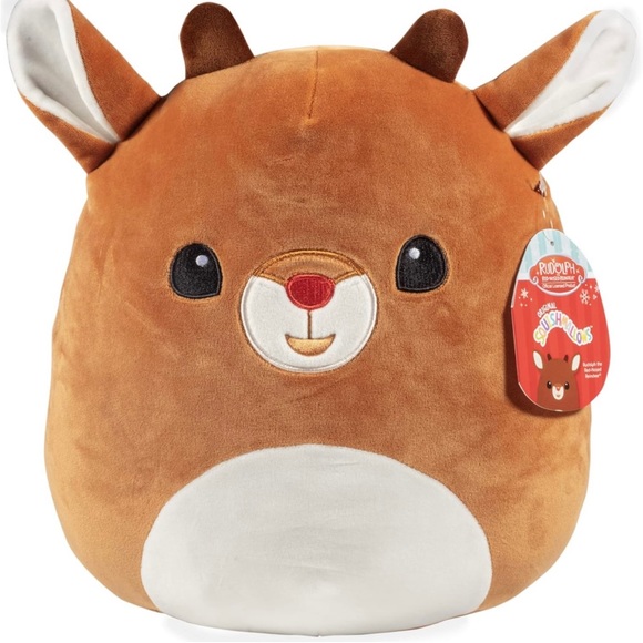 12” Squishmallows Rudolph the Red Nosed Reindeer Plush Toy - Picture 7 of 8